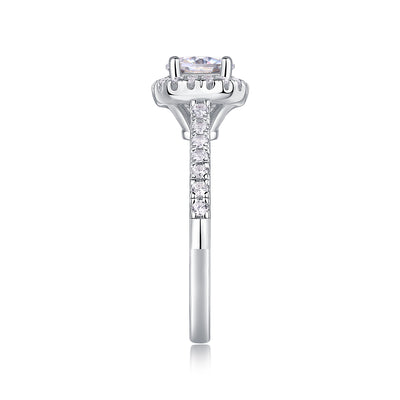 1Hug Your Lover With A Large Diamond Ring Luxury Fashion Set With Moissanite Silver Ring Prohibit Tk Sales - 5 - CJ