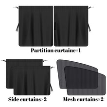 5 Pcs Car Privacy Curtains 2 Side Window Sun Shade Removable Windshield Shades - 5 - CJ