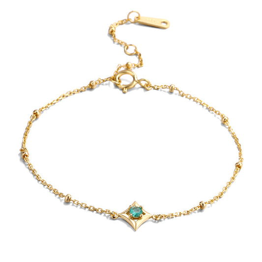 Simple Versatile Bead Chain Diamond Bracelet Girl - 4 - https://x.com/titan_prim62775J
