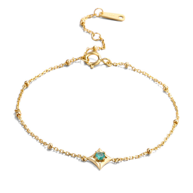 Simple Versatile Bead Chain Diamond Bracelet Girl - 4 - https://x.com/titan_prim62775J