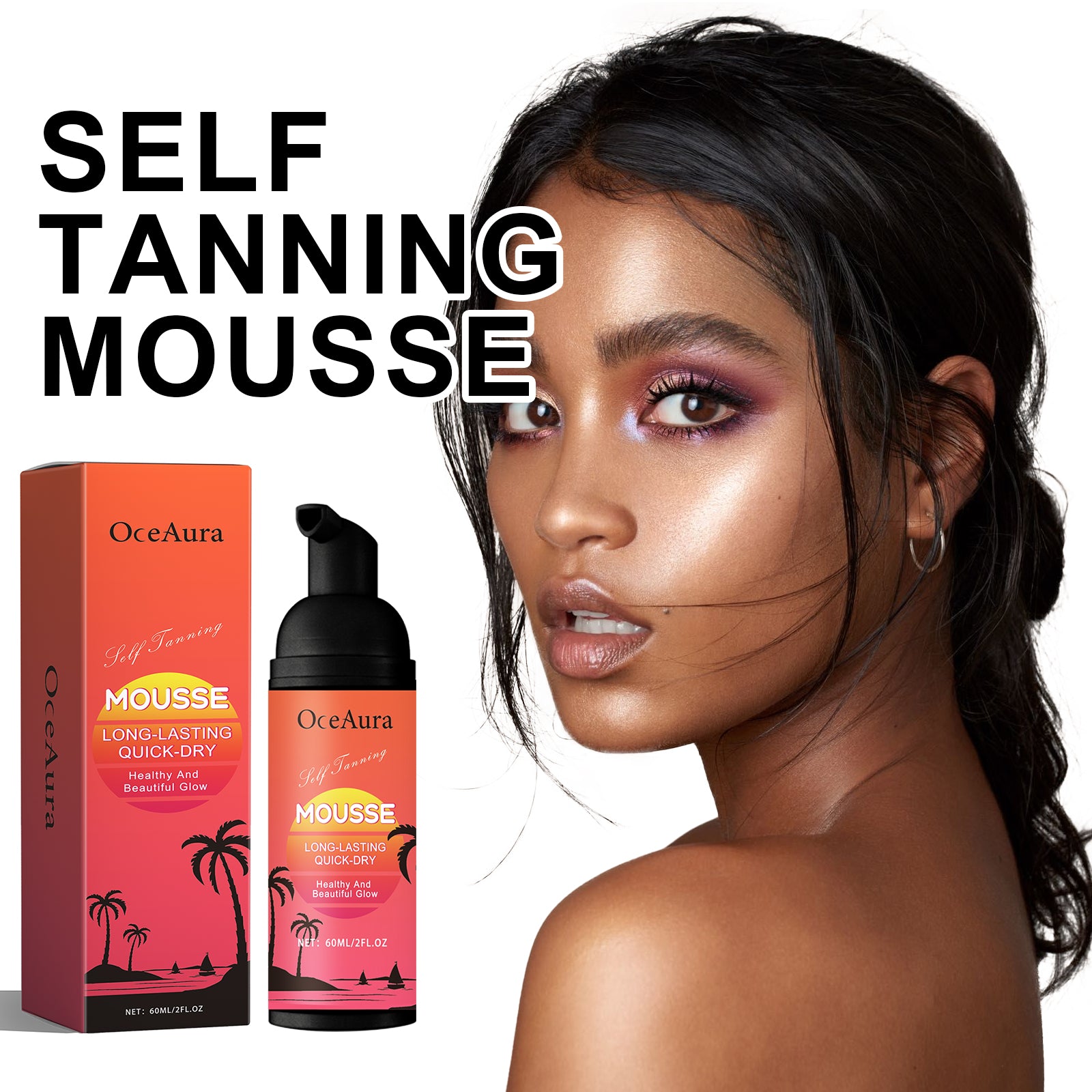 OceAura Self Tanning Mousse, Body Black Wheat Skin Hydrating Deep Moisturizing After Sun Repair Cream - 5 - CJ