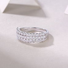 1Multi - row Diamond Ring Luxury Fashion Set Moissanite Silver Ring Prohibit Tk Sales - 5 - CJ