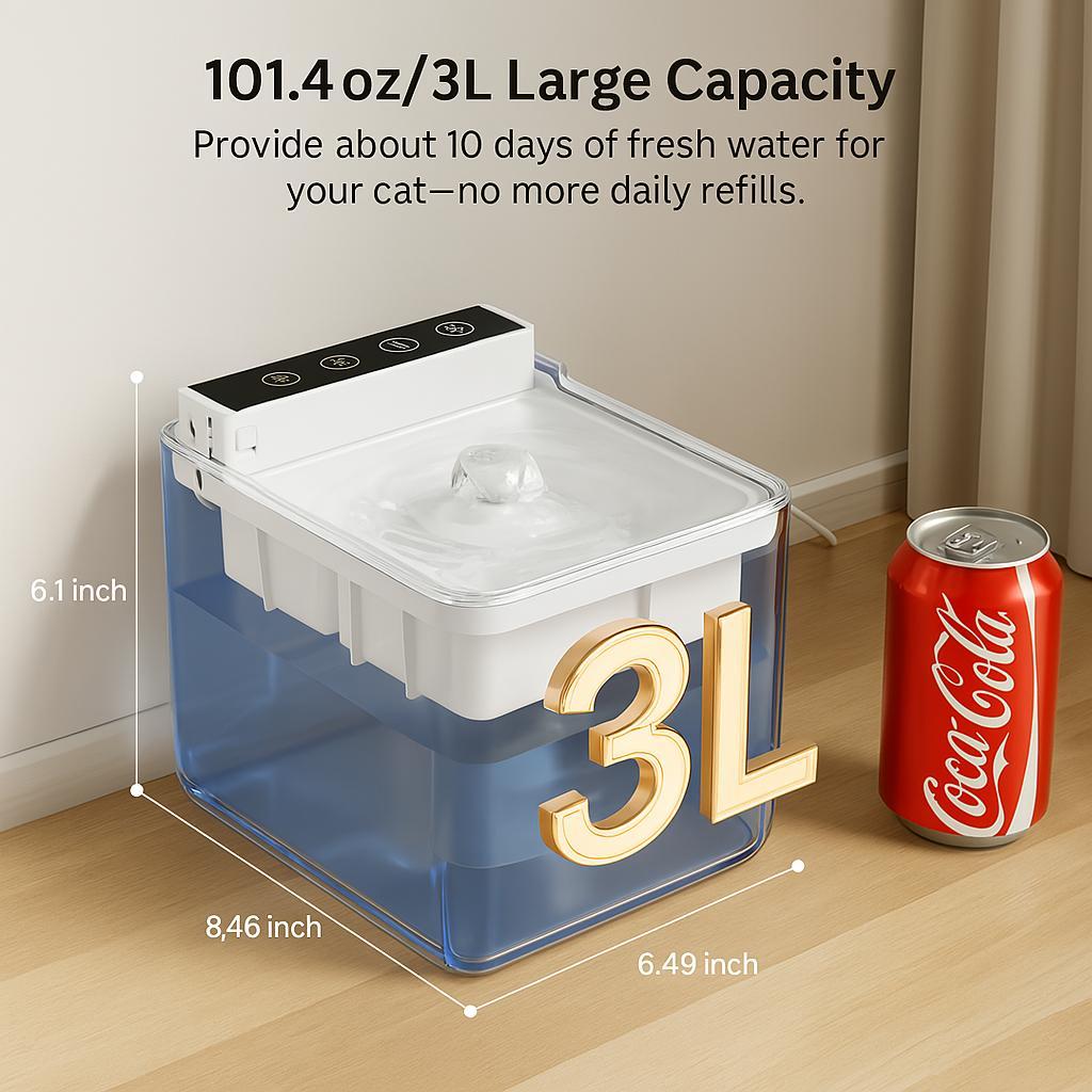 Wired Automatic Pet Fountain Dog Water Dispenser Automatic Sensing Function - 5 - CJ