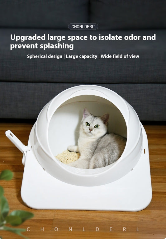 Litter Box Large Fully Enclosed Cat Litter Basin Deodorant - 0 - CJ