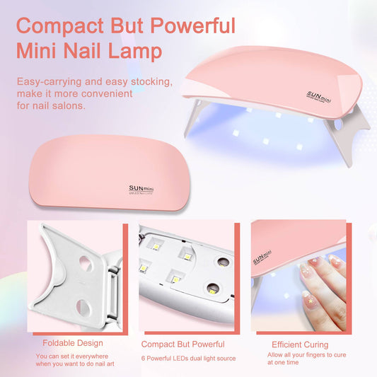 6 PCS Poly Gel Nail Kit With UV Lamp, Top Base Coat Builder Nails Art Tools - 5 - CJ
