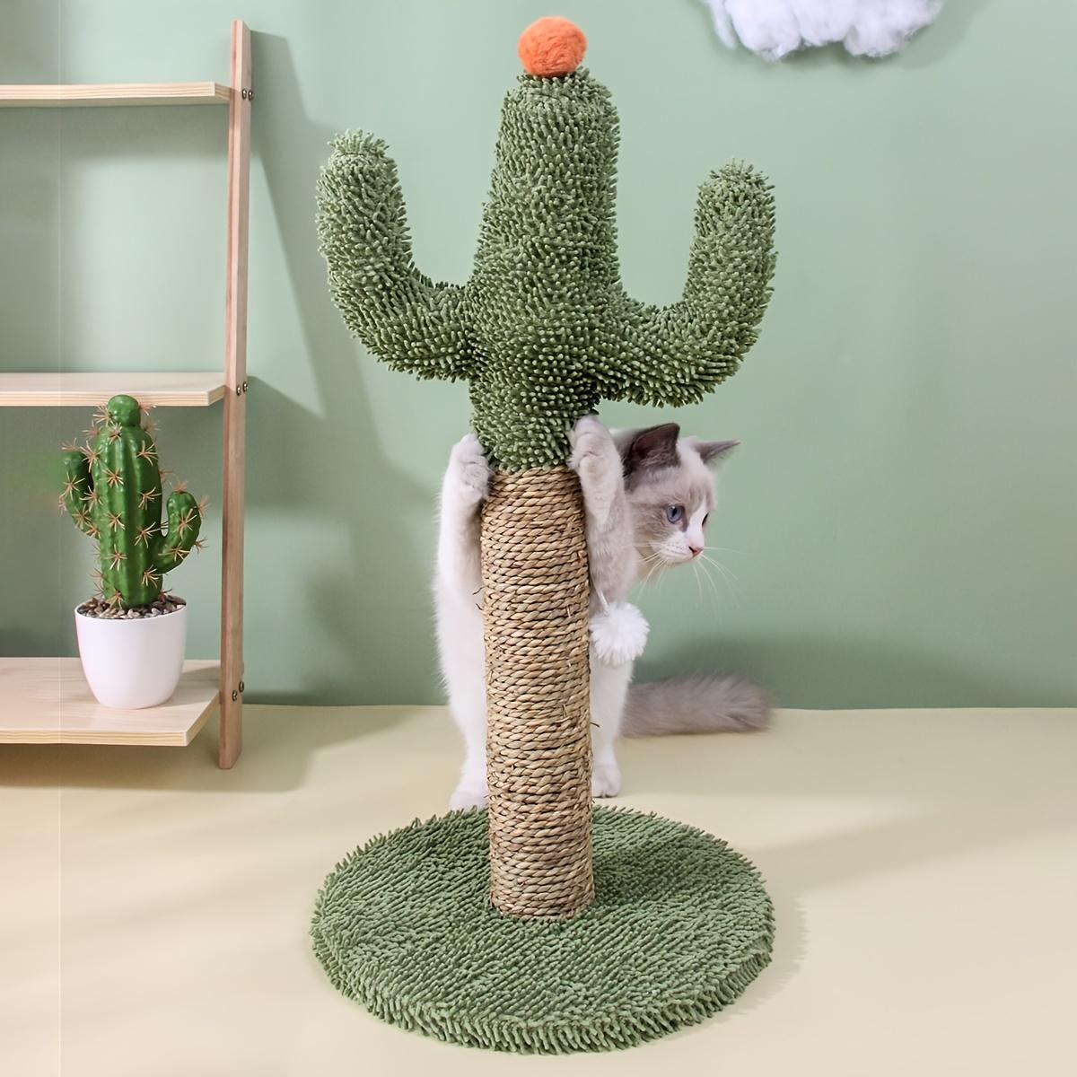 Interactive Cactus Cat Scratching Post Toy Durable Scratching Surface Suitable For Indoor Cats Fun Pet Supplies Good For Play And Exercise