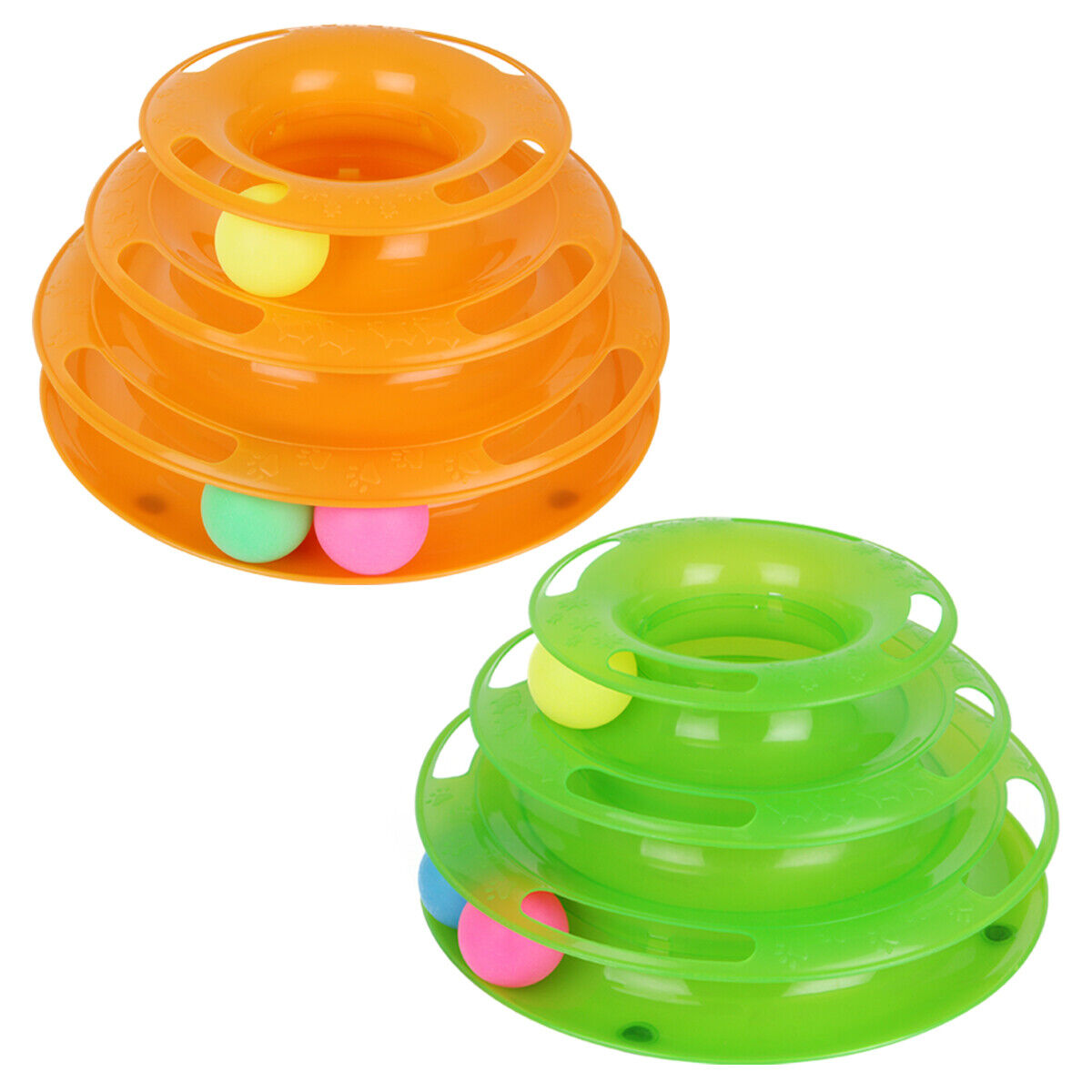 Pet Cat Crazy Ball Disk Interactive Toys Amusement Plate Trilaminar Funny Toy - 5 - CJ