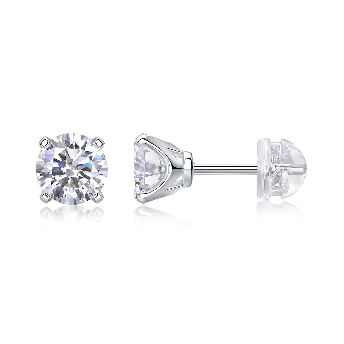 1Rhymes Luxury Fashion Diamond Earrings Stud Inlaid With Mosan Diamond Silver Ornaments Prohibit TikTok sales - 5 - CJ