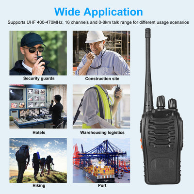 2 X Baofeng BF - 888S Walkie Talkies Two Way Radio UHF 16CH 400 - 470MHZ Long Range - 5 - CJ