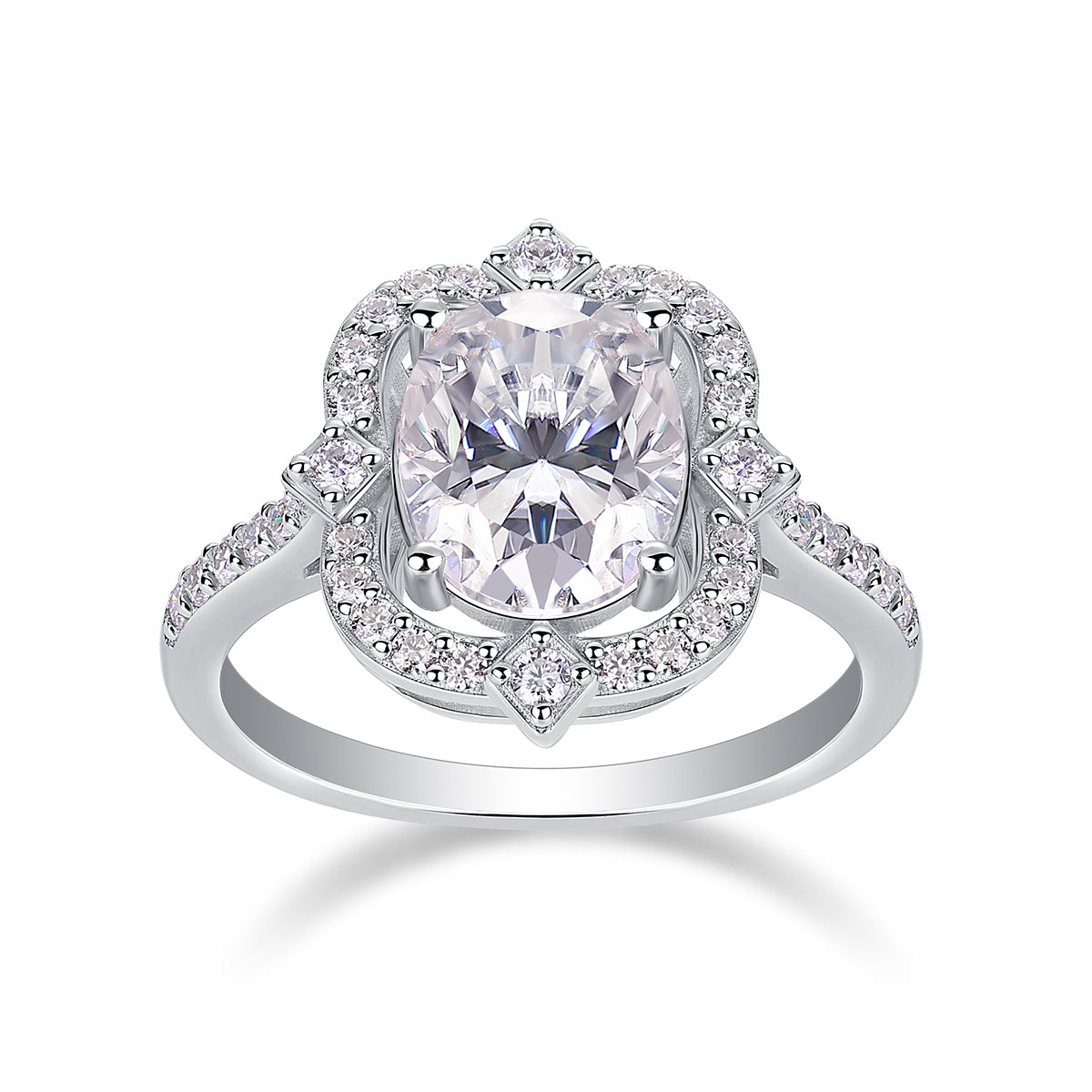 1Camellia - A Fashionable Jewelry Ring Set With Moissanite S925 Sterling Silver And Gold - plated Diamond Prohibit TikTok sales - 5 - CJ