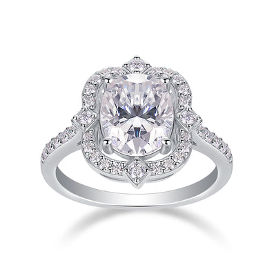 1Camellia - A Fashionable Jewelry Ring Set With Moissanite S925 Sterling Silver And Gold - plated Diamond Prohibit TikTok sales - 5 - CJ