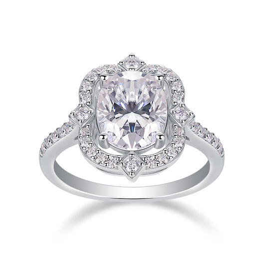 1Camellia - A Fashionable Jewelry Ring Set With Moissanite S925 Sterling Silver And Gold - plated Diamond Prohibit TikTok sales - 5 - CJ