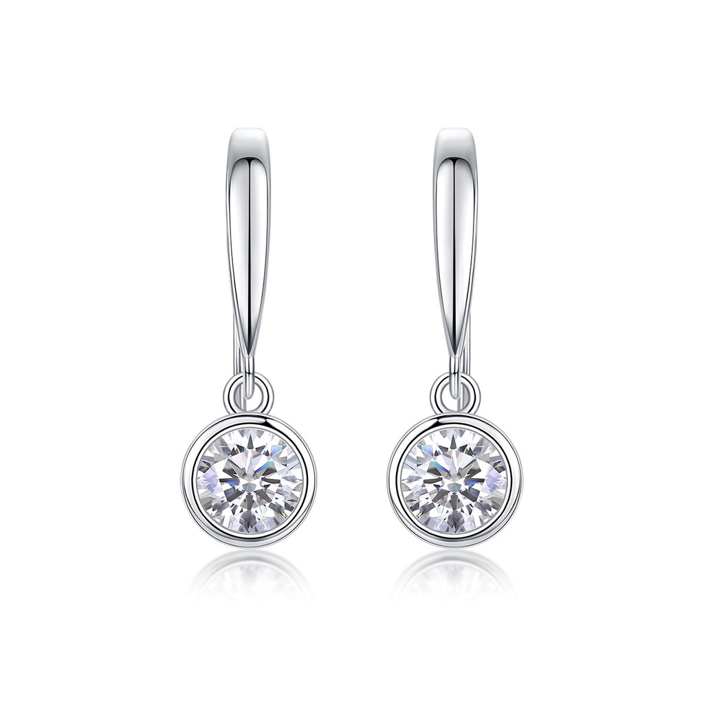 Soft Light And Sweet Whispers - Fashionable Earrings And Stud Jewelry Set With Moissanite S925 Sterling Silver And Platinum-plated Diamonds