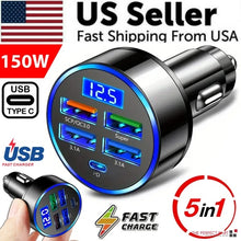 5 USB Port Super Fast Car Charger Adapter For Android Cell Phone - 5 - cjdropshipping