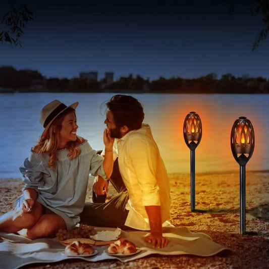 LED Flame Speakers Torch Wireless Speaker Waterproof Stereo Bass Speaker Outdoor Light - Up Speaker Atmosphere LED Flickers Night Light Patio Stake Lights Lantern For Party Camping - 5 - CJ