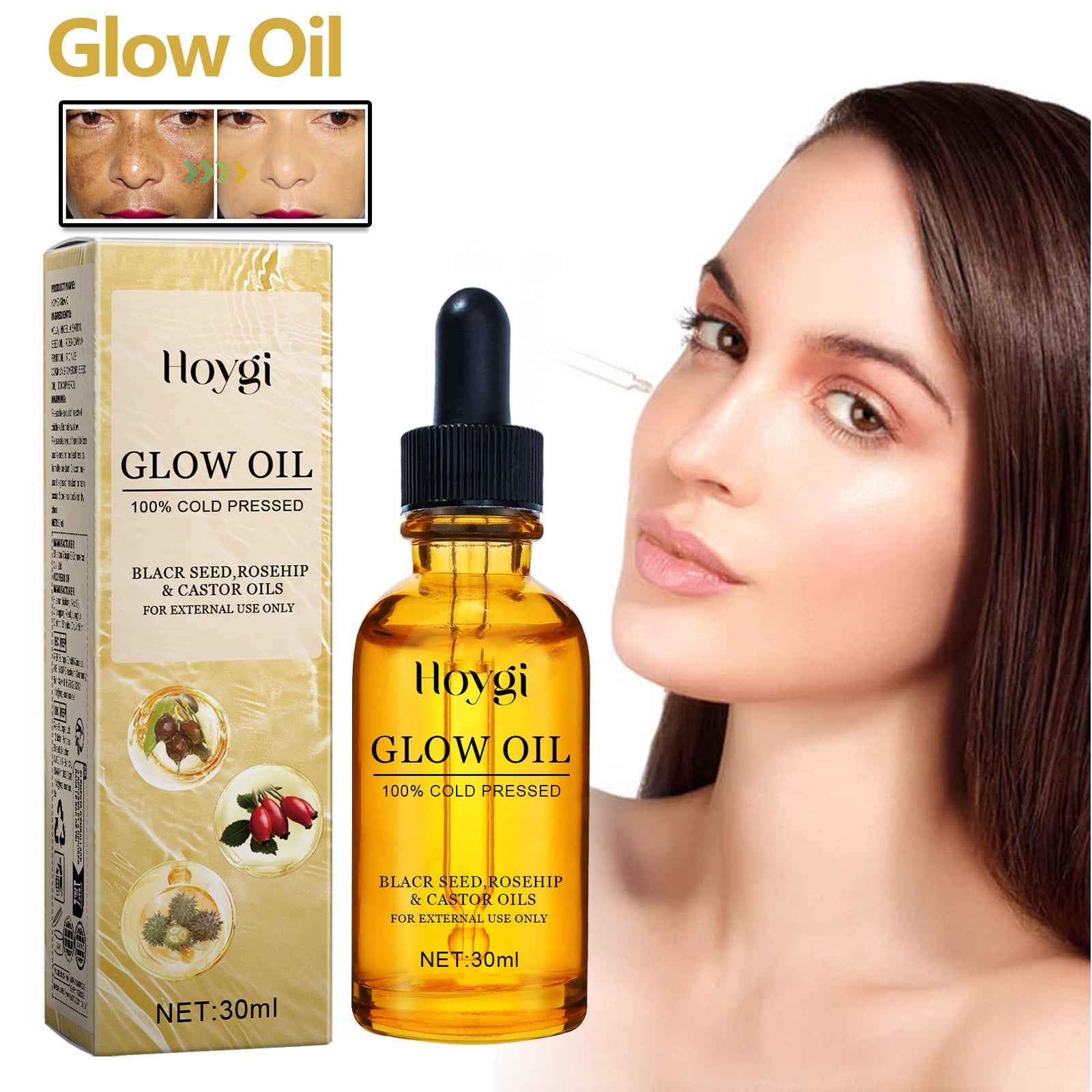 Hoygi Facial Essential Oil Hydrates, Moisturizes, Tightens And Lightens Fine Lines Eye Lines - 5 - CJ