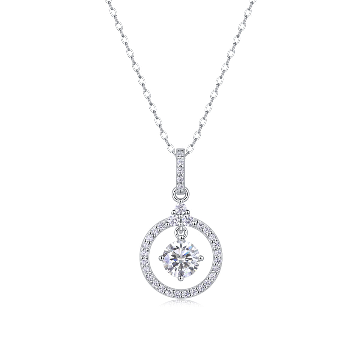 1Love Ring - A Fashionable And Luxurious Diamond Jewelry Pendant Set With 1 - carat Moissan Diamond S925 Sterling Silver And Platinum Plating Prohibit TikTok sales - 5 - CJ