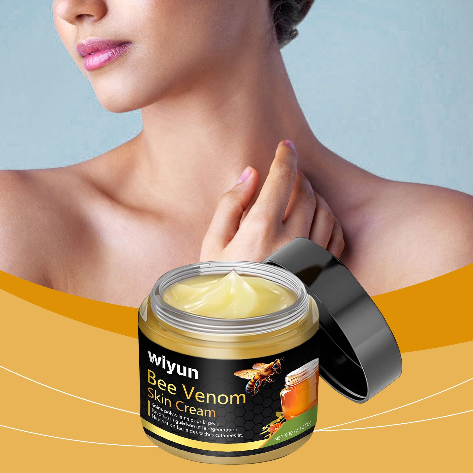 Wiyun Bee Venom Skin Care Cream Gentle Moisturizing Repair Body Blemishes Smooth Body Skin Care Cream - 5 - CJ