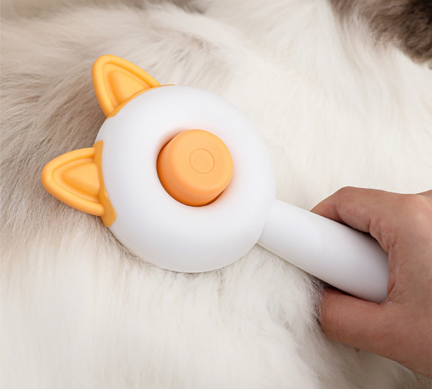 Pet Dog Brush Cat Comb Self Cleaning Pet Hair Remover Brush For Dogs Cats Grooming Tools Pets Dematting Comb Dogs Accessories Pet Products - 0 - CJ - Orange White - Bag Packaging - CJYD206016002BY