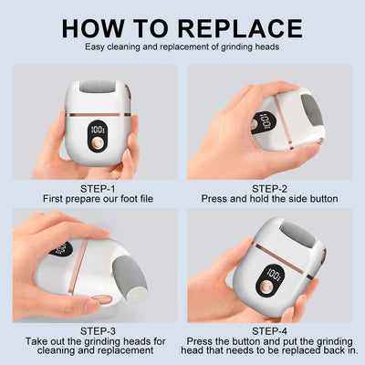 New Electric Callus Remover For Feet, Portable Rechargeable Foot Repair And Grinding Device With Digital Display, Heel Polisher File For Men Women Dry Callus Dead Skin - 5 - CJ