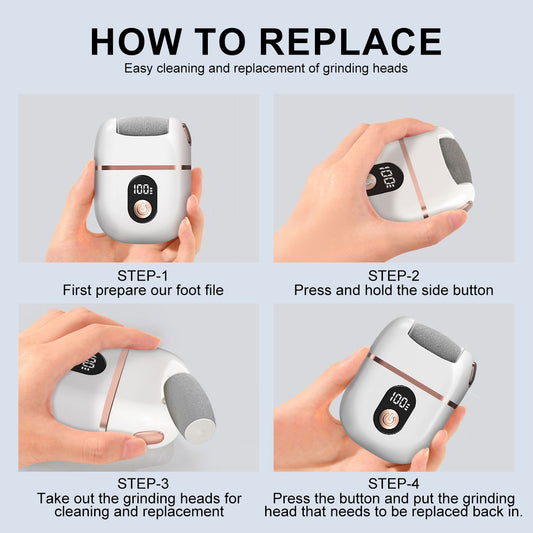 New Electric Callus Remover For Feet, Portable Rechargeable Foot Repair And Grinding Device With Digital Display, Heel Polisher File For Men Women Dry Callus Dead Skin - 5 - CJ