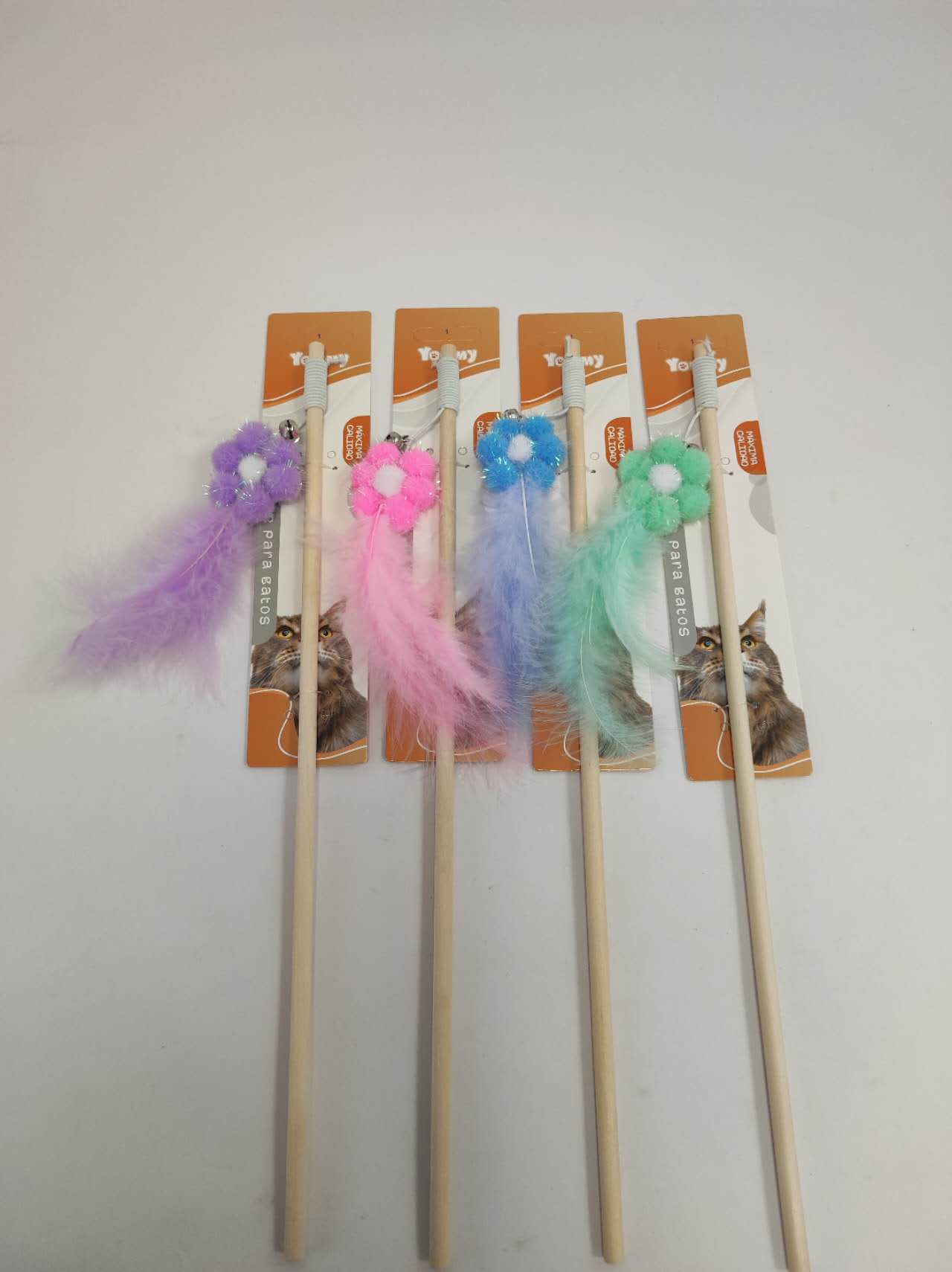 Wooden Pole Small Flower, Cat Teasing Stick - 5 - CJ