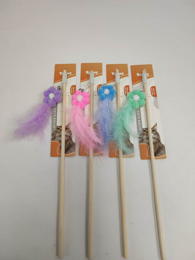 Wooden Pole Small Flower, Cat Teasing Stick - 5 - CJ