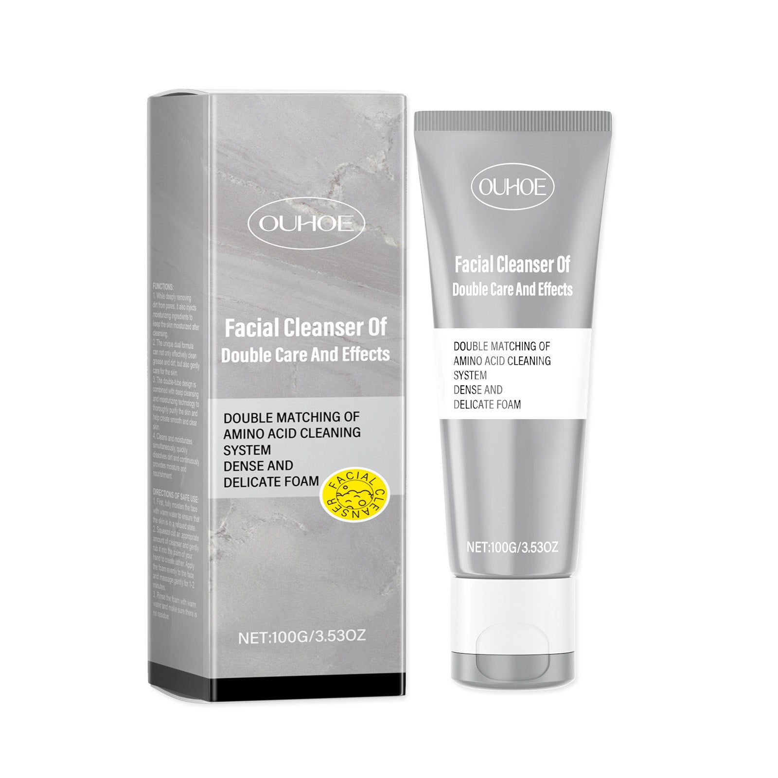 OUHOE Dual Cleansing Moisturizing Cleanser, Gentle Cleansing Facial Skin Refreshing Moisturizing Cleanser - 5 - CJ