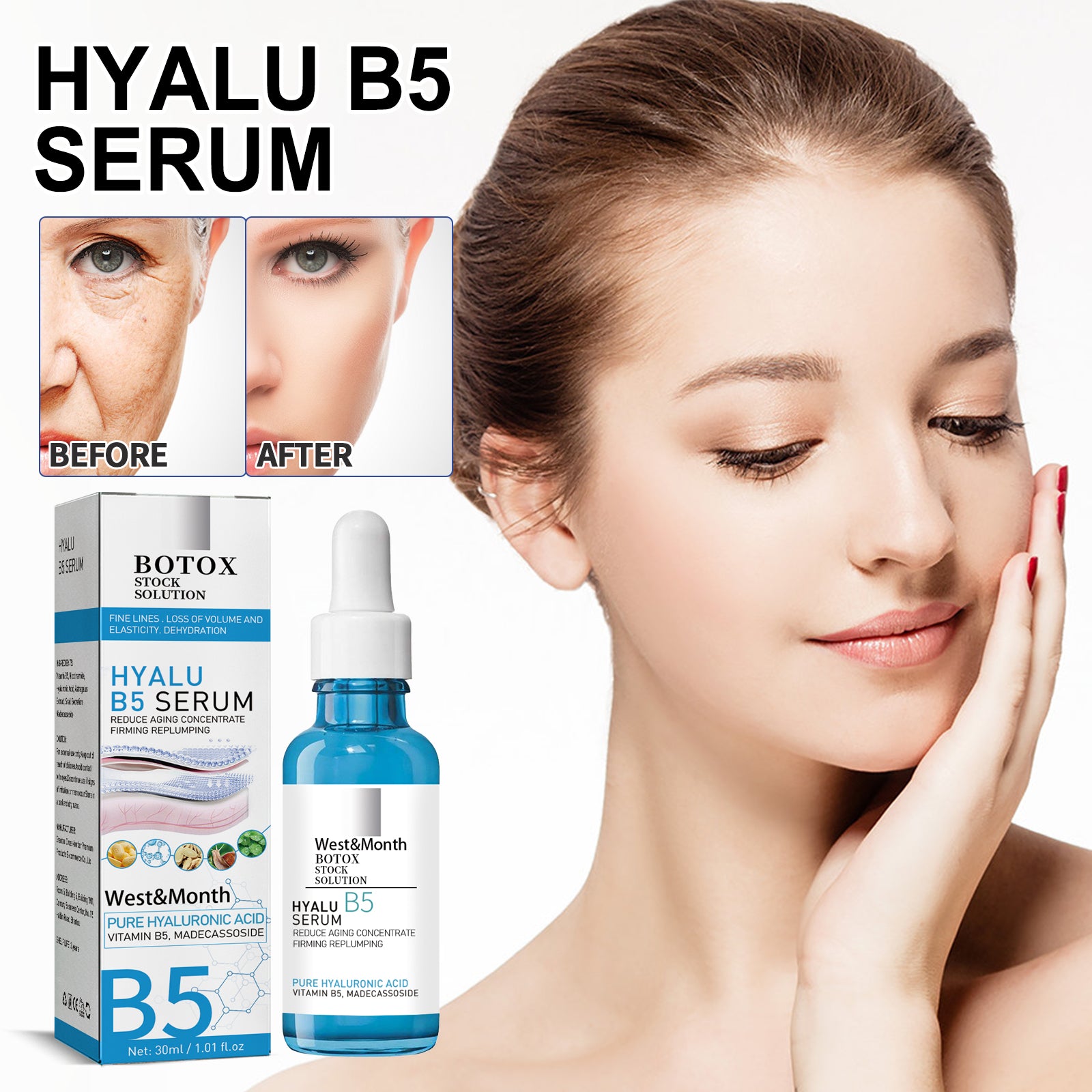 West&Month B5 Facial Essence, Lightening Spot Soft Skin Anti - aging Moisturizing Essence - 5 - CJ