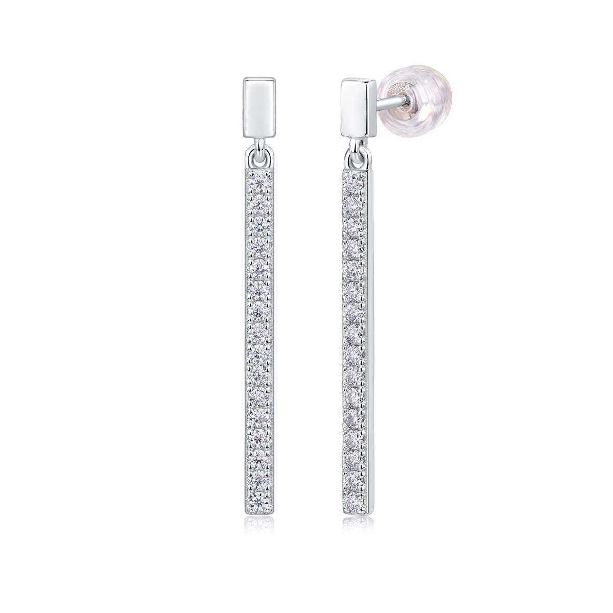 1Jumping Diamond Set Moissanite Silver Earrings Luxury Fashion Diamond Earrings Stud Earrings Prohibit TikTok sales