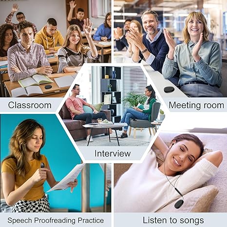 Magnetic Digital Voice Recorder With AI - Triple Noise Reduction,Portable Audio Recorder Compatible With Smart Cell Phone PC Recording Device For Lectures,Meetings,Interviews,Black - 5 - CJ