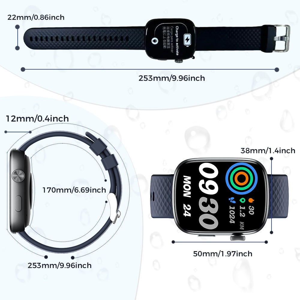 Smart Watch Bluetooth Call &1.95 HD Screen - Heart Rate SpO2 Sleep Monitor, 3ATM Waterproof Fitness Tracker For IoS Android - 5 - CJ