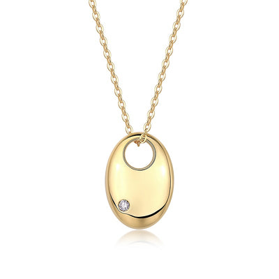 1First Encounter - A Fashionable And Trendy Diamond Pendant Necklace Set With Moissanite S925 Sterling Silver And Gold Plating Prohibit TikTok sales - 5 - CJ