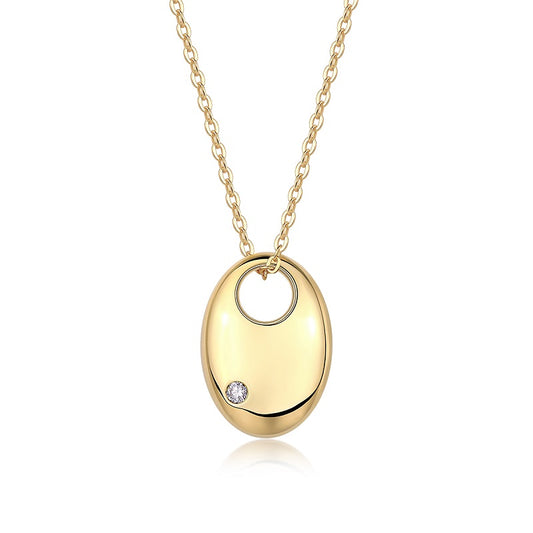 1First Encounter - A Fashionable And Trendy Diamond Pendant Necklace Set With Moissanite S925 Sterling Silver And Gold Plating Prohibit TikTok sales - 5 - CJ