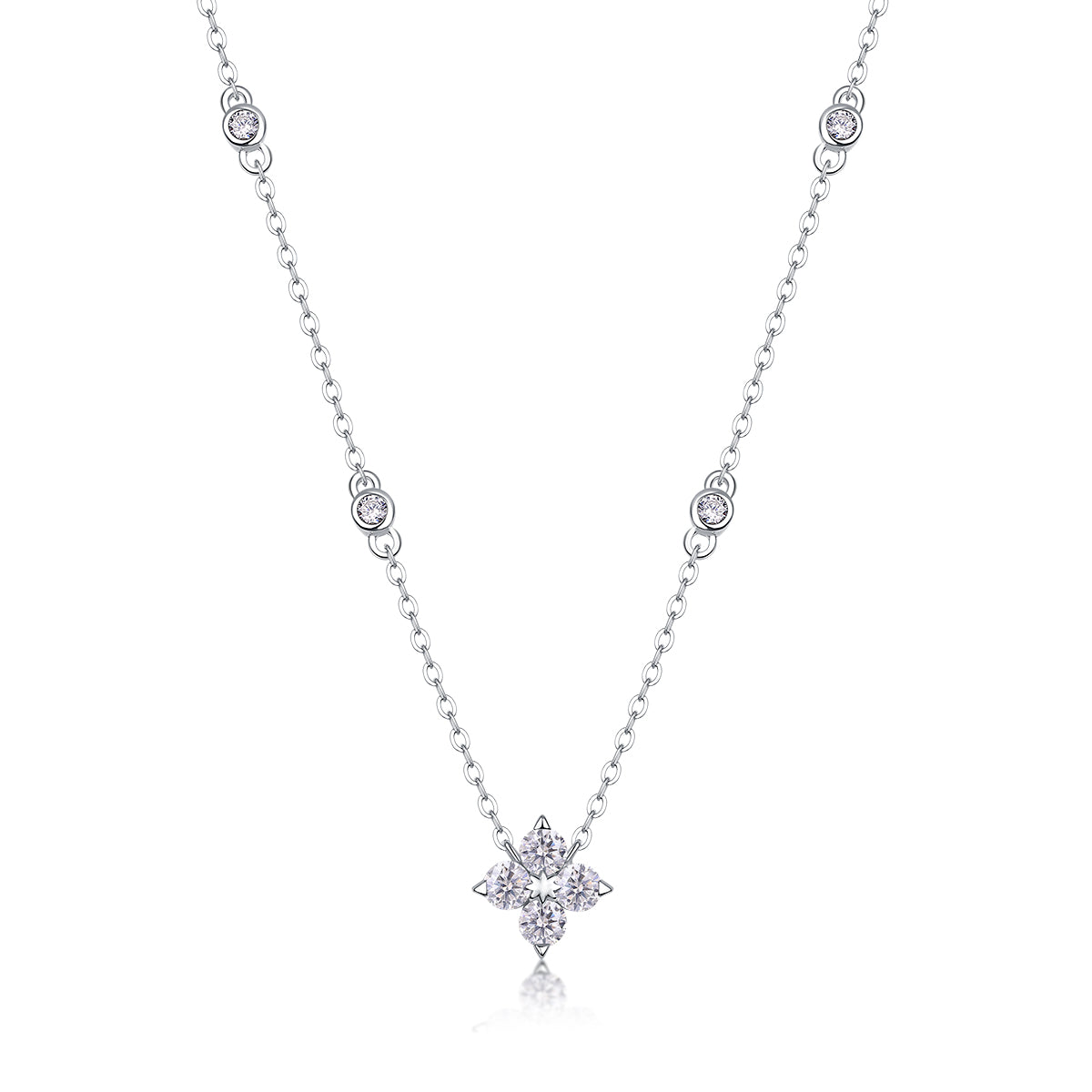 1Sweetheart Halo - A Fashionable And Luxurious Diamond Jewelry Pendant Set With 2 - carat Moissanite S925 Sterling Silver And Platinum Plating Prohibit TikTok sales - 5 - CJ