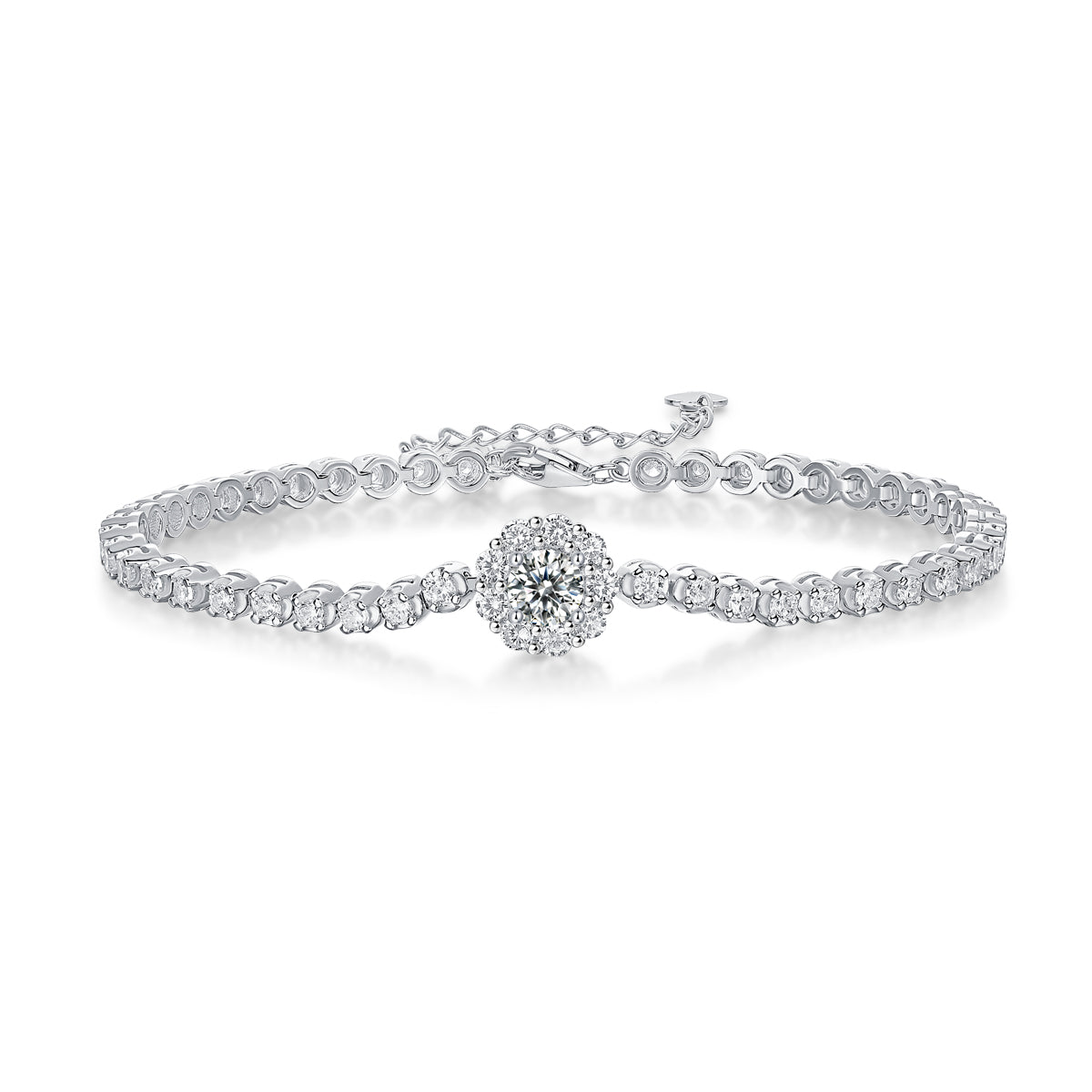 1The Bridge Of Magpies Luxury Fashion Mosan Diamond Silver Jewelry Comparable To Natural Diamond Bracelet Prohibit TikTok sales - 5 - CJ