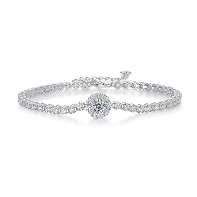 1The Bridge Of Magpies Luxury Fashion Mosan Diamond Silver Jewelry Comparable To Natural Diamond Bracelet Prohibit TikTok sales - 5 - CJ