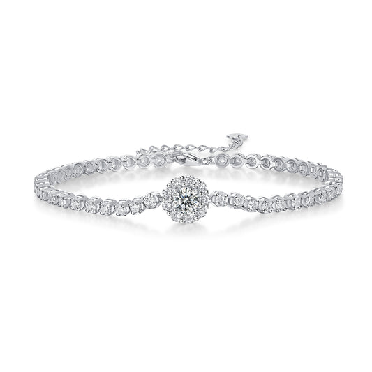 1The Bridge Of Magpies Luxury Fashion Mosan Diamond Silver Jewelry Comparable To Natural Diamond Bracelet Prohibit TikTok sales - 5 - CJ
