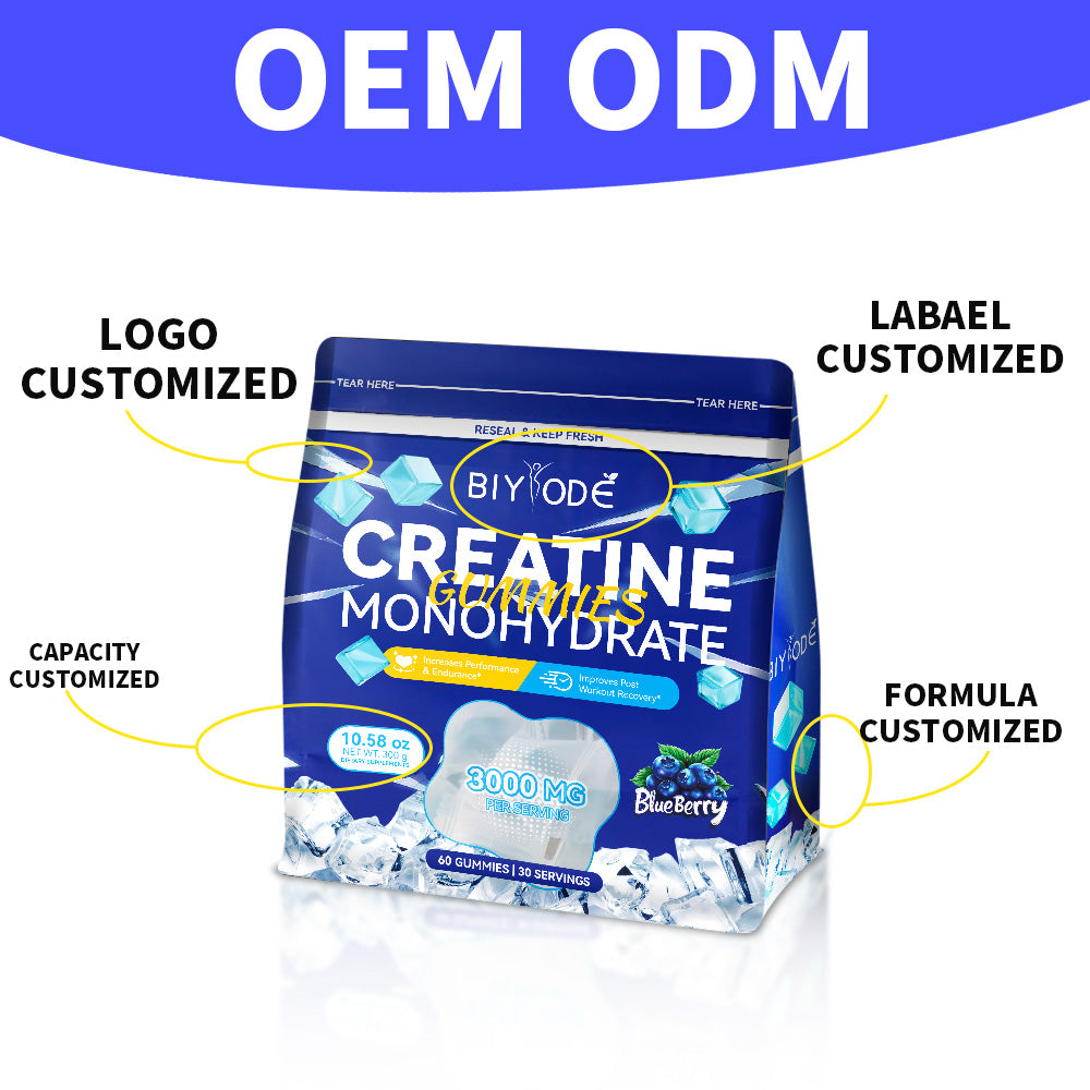 Factory Wholesale Creatine Monohydrate Gummies Herbal Supplement Strength And Endurance Enhancer 100 Percent Natural Vegan Friendly - 4 - CJ