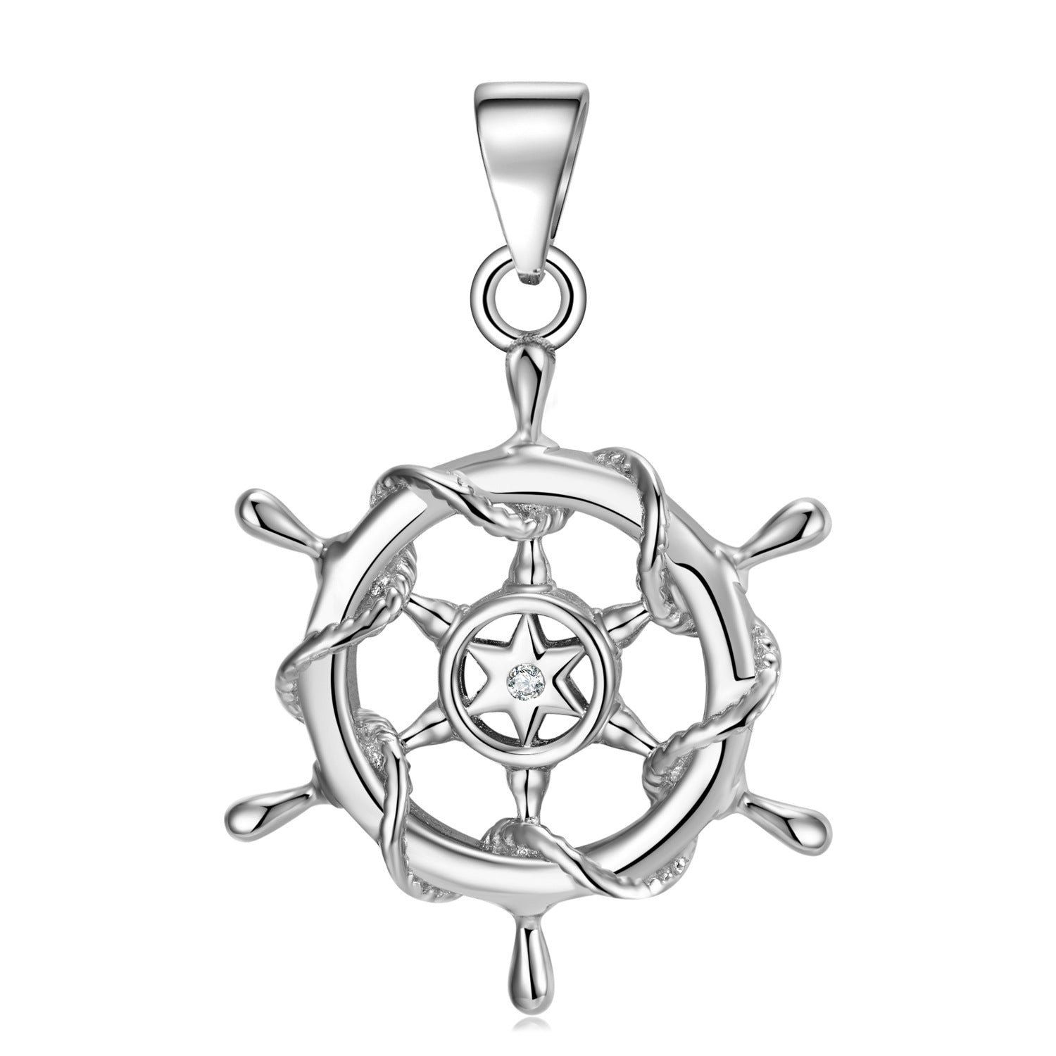 S925 Sterling Silver Necklace Steering Wheel Female Minority Design Pendant Ins Wind - 4 - https://x.com/titan_prim62775J