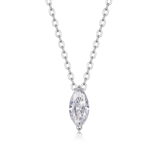 1A Fashionable Jewelry Pendant Set Moissanite S925 Sterling Silver And Platinum - plated Diamond In The Shape Of A Horse’s Eye. Moissanite Silver Jewelry Prohibit TikTok sales - 5 - cj