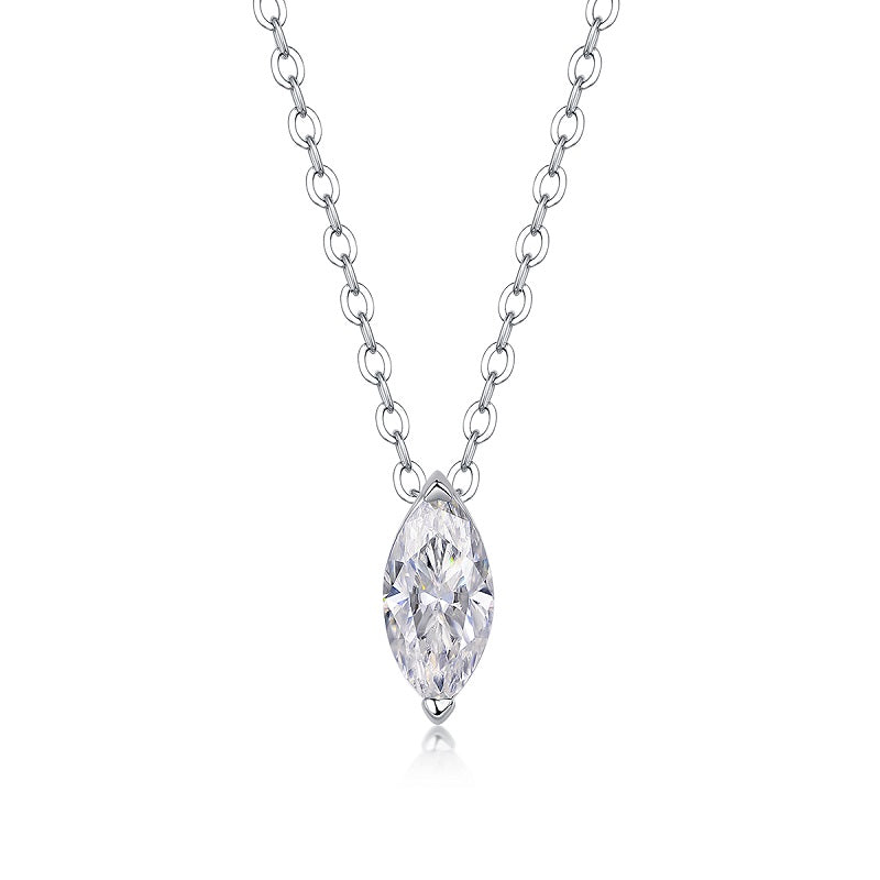 1A Fashionable Jewelry Pendant Set Moissanite S925 Sterling Silver And Platinum - plated Diamond In The Shape Of A Horse’s Eye. Moissanite Silver Jewelry Prohibit TikTok sales - 5 - cj