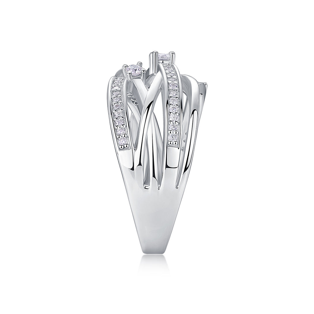 Star Ring Diamond Ring Luxury Fashion Set Moissanite Silver Ring