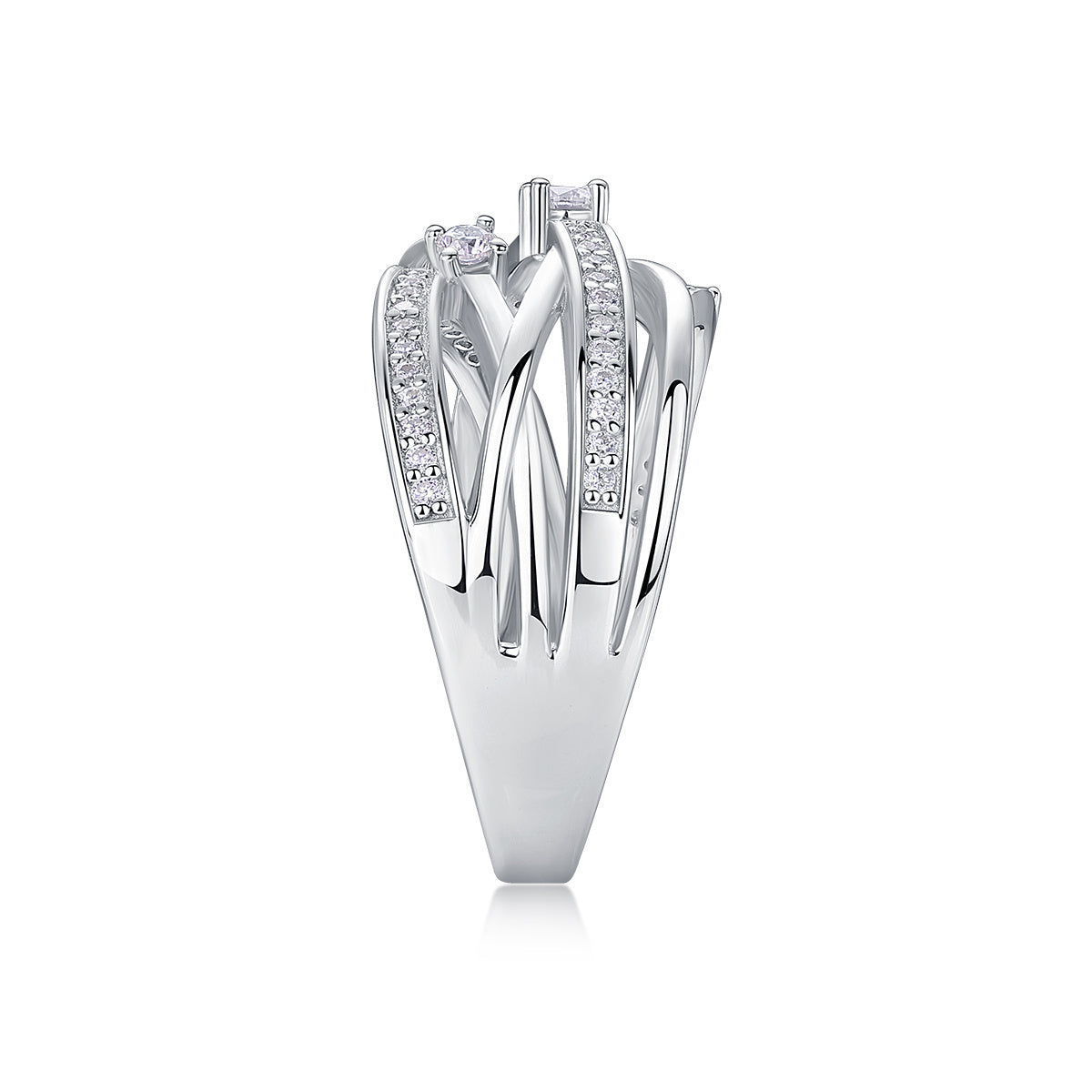 Star Ring Diamond Ring Luxury Fashion Set Moissanite Silver Ring