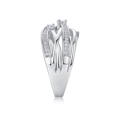 1Star Ring Diamond Ring Luxury Fashion Set Moissanite Silver Ring Prohibit TikTok sales - 5 - CJ