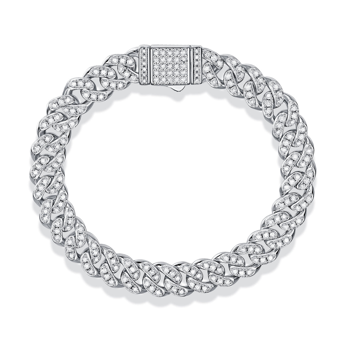 1The Light Of Faith Luxury Fashion Mossan Diamond S925 Silver Bracelet Prohibit Tk Sales - 5 - CJ