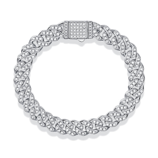 1The Light Of Faith Luxury Fashion Mossan Diamond S925 Silver Bracelet Prohibit Tk Sales - 5 - CJ