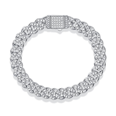 1The Light Of Faith Luxury Fashion Mossan Diamond S925 Silver Bracelet Prohibit Tk Sales - 5 - CJ