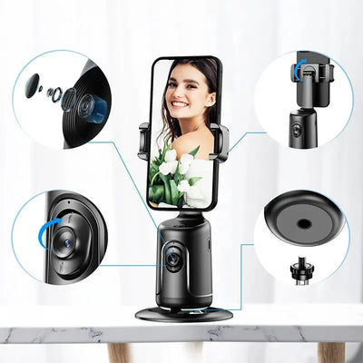 360 Auto Face Tracking Gimbal AI Smart Gimbal Face Tracking Auto Phone Holder For Smartphone Video Vlog Live Stabilizer Tripod - 4 - CJ