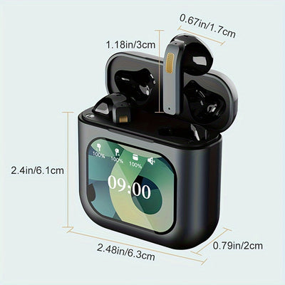 TWS Screen Display Wireless Active ANC Noise - canceling Earbuds, Smart Touch Screen Wireless Earbuds, Noise - canceling Wireless Earphones, Long Battery Life, Built - in SD Card With MP3 Playback - 5 - CJ